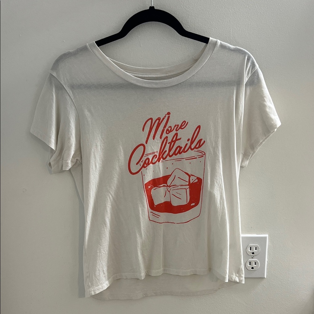 Amuse Society White and Red Graphic Tee